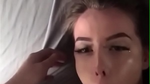 Face Fuck with Huge Cock and Messy Facial