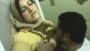 Hijab-clad women in a composite porn video
