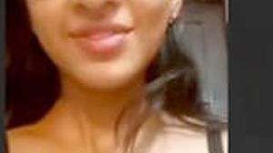 Beautiful woman flaunts her body on video call