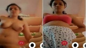 Desi beauty flaunts her body on video call