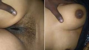 Hot wife grabs her husband's chest and crotch in erotic video