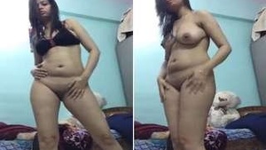 Desi Indian girl turns to striptease for money