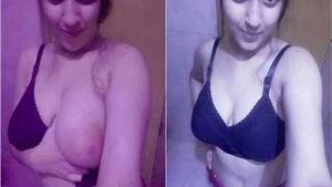 Intimate encounter with a stunning Indian girl flaunting her ample bosom
