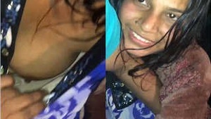 Cute Indian girl records her chest for her lover