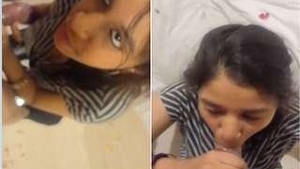 Cute Indian girl enjoys oral sex and dirty talk in Hindi