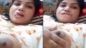 Bangladeshi homemaker flaunts her large breasts during video chat