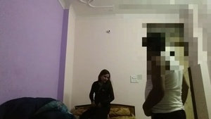 Hidden camera captures Indian couple in steamy sex session