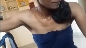 Cute Tamil girl gives a sensual blowjob