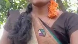 Telugu Bhabhi flaunts her big boobs and butt in village video