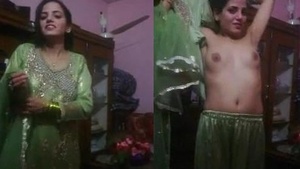 Bhabi from Pakistan gives a blowjob and rides her husband's dick