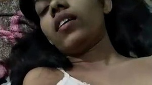 Amateur girl in pain during rough sex