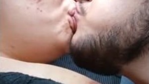 Indian couple shares intimate moments with passionate kissing