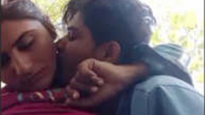 Horny couple from Indian village engages in outdoor sex