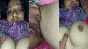 Desi wife's big boobs and pussy on display in nude video