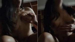 Horny Indian babe rides her lover's cock in steamy video