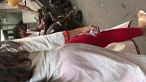 Desi babe's curvy ass gets grabbed in a candid video