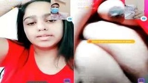 Hot Indian babe with big boobs and tight pussy on video call