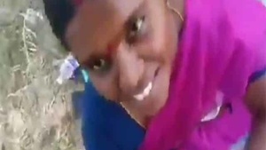 Slutty Tamil wife gets naughty with her neighbor in the backyard