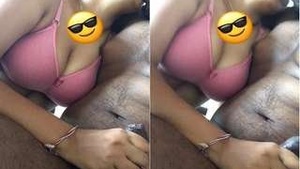 Desi couple indulges in passionate kissing, wife gives you a handjob