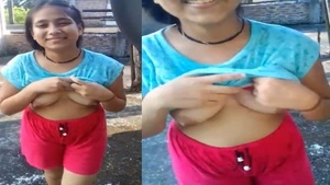 Shy village girl loses her virginity to her boyfriend outdoors