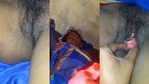 A Bihari woman displays her unshaved vagina in a MMC video