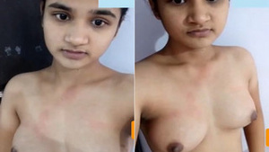 Cute Indian girl records video for exclusive lover