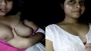 Exclusive video of a busty girl flaunting her assets in part 2