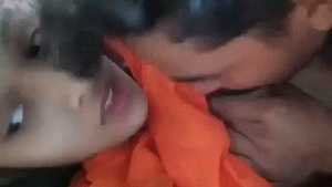 Sensual Indian teenage lovers enjoy oral sex on the couch