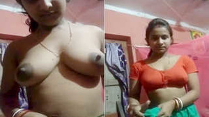 Amateur Indian babe in saree goes nude for exclusive video
