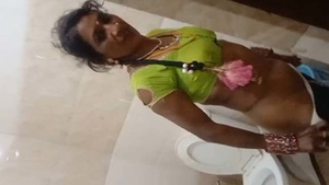 Punjabi village aunty gets her pussy pounded in the bathroom