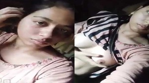 Dehati's seductive solo performance with her hairy pussy