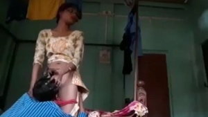 Teen stepsister gets naughty with her pervert brother in Bengali porn video