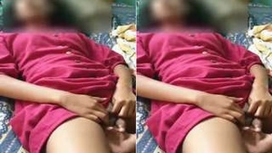 Exclusive video of Indian girl playing with her lover's fingers