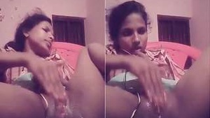 Tamil amateur girl pleasures herself with her fingers