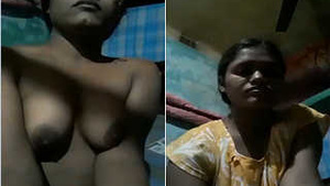 Exclusive amateur video of Indian girl playing with her big boobs and pussy
