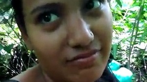 Desi sex tube video of a shy Latina couple in the jungle
