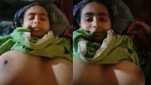 Pakistani wife with big breasts gets filmed having sex