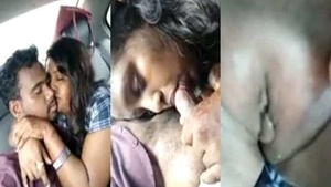 Telugu busty GF indulges in car sex in MMS video