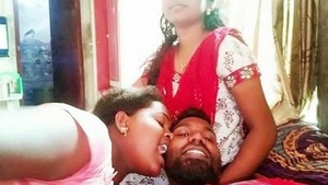 Mallu couple celebrates birthday with girls in HD video