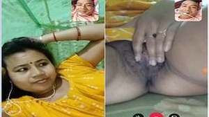 Horny Indian wife licks and jerks off her husband on videocall