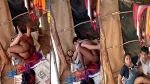 Voyeuristic camera captures Indian couple having sex