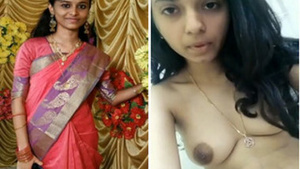 Innocent Desi proudly shows off her smooth pussy and perky breasts