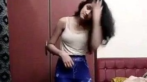 Young Indian girl strips down for me on her birthday