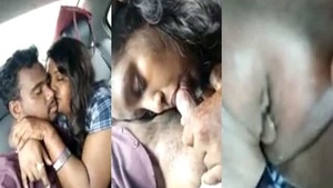 Desi girlfriend enjoys car sex in Telugu MMS video