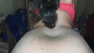 Desi bhabhi's curvy backside rides a massive black shaft