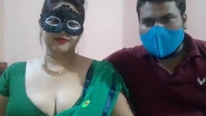 Big-boobed wife Pooja shows off in her own home