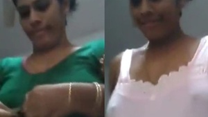 Indian aunty undressing and changing clothes
