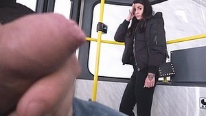 Czech woman watches me masturbate on a tram