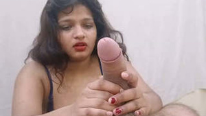 Indian adult film actress Sarika gives a blowjob