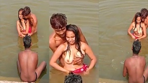 Nude MMS of a Desi Indian Girl Enjoying a River Bath with Boys